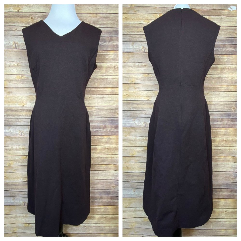 M.M. Lafleur Maggie Textured Ponte Dress Malbec - Picture 2 of 16